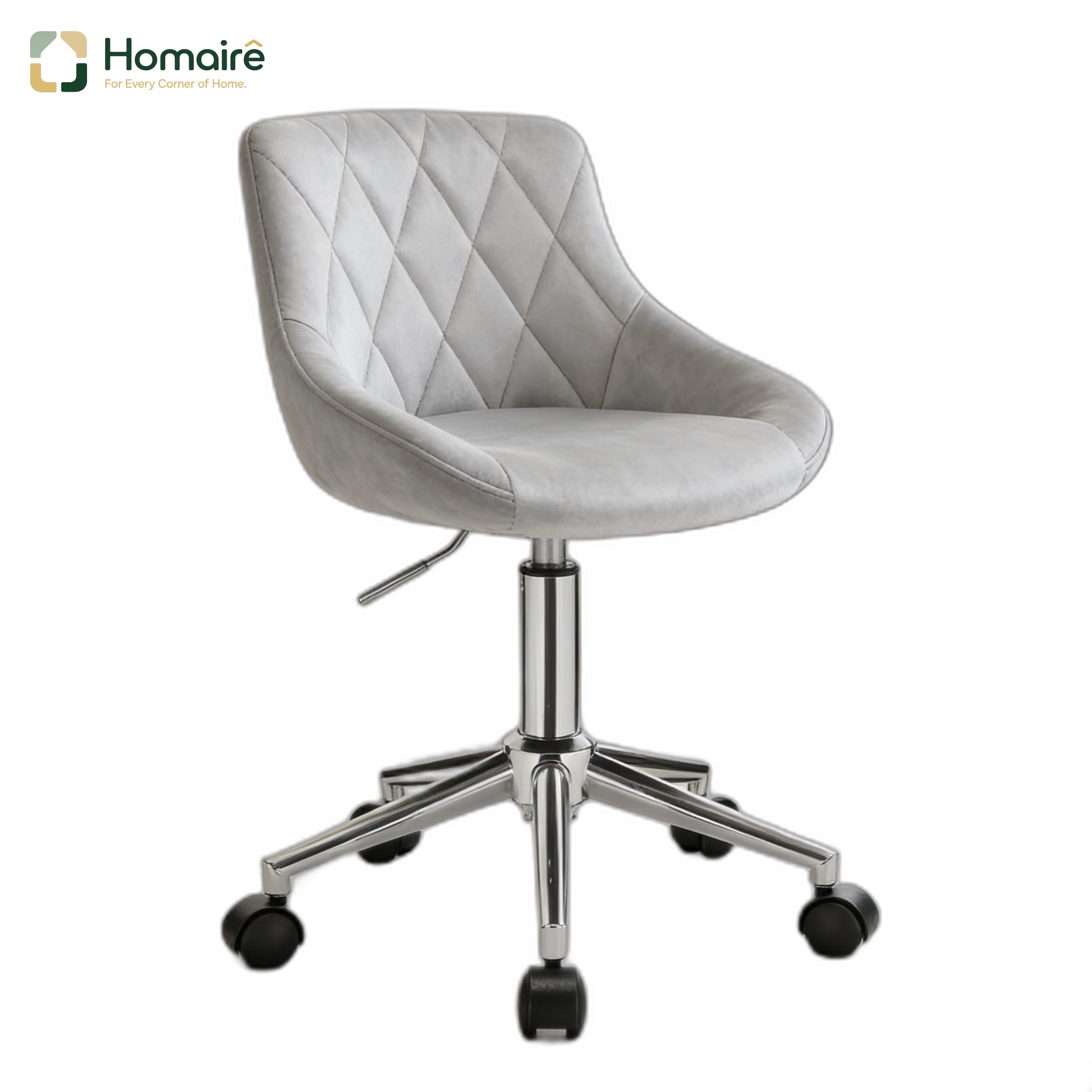 Hellgrauer Bürostuhl Aus Metall 37,5 X 37,5 X 77 Cm Homaire