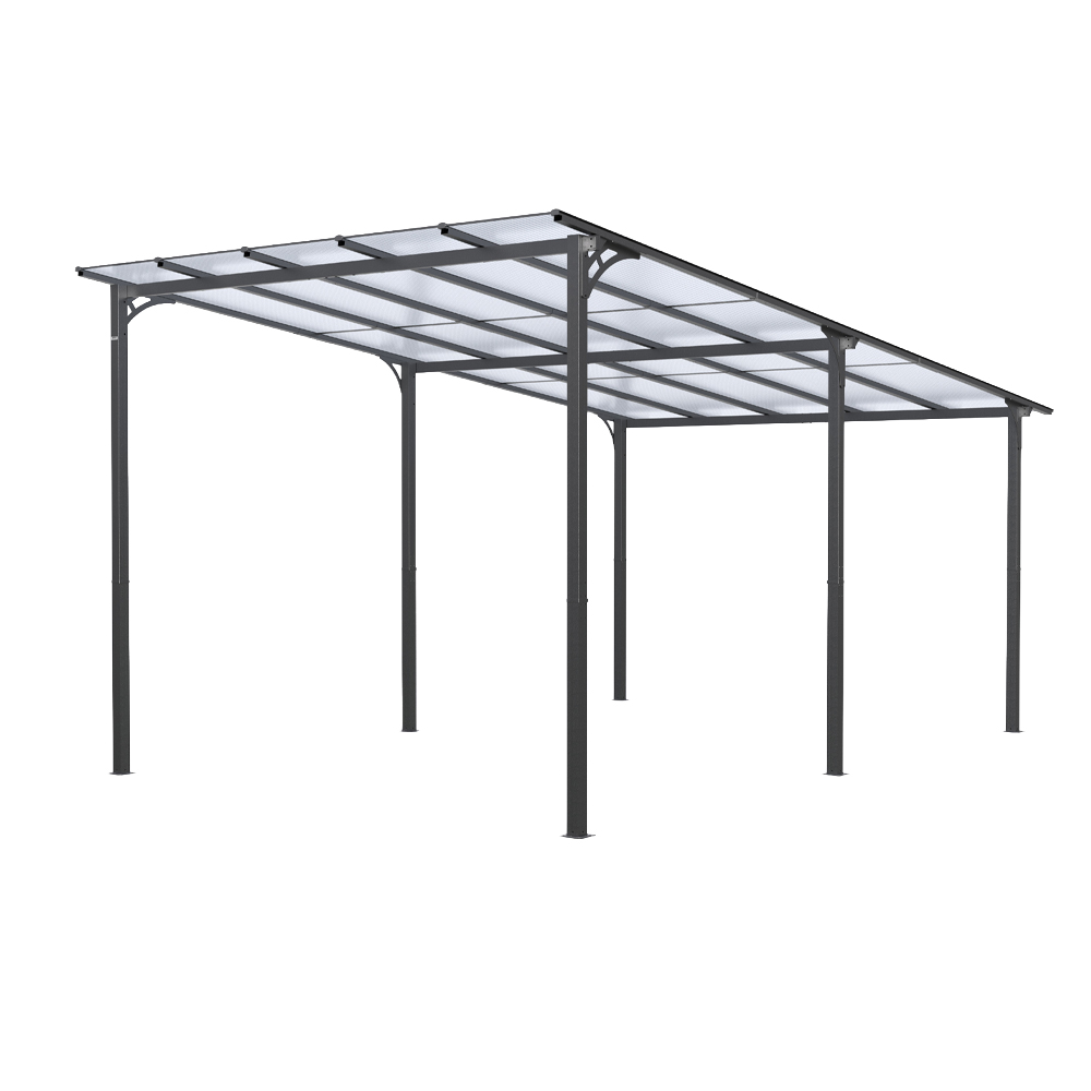 Home Deluxe Carport Monos Anthrazit - 500 X 300 Cm I Bausatz, Aluminium Stahl, Einzelcarport, Modern, Freistehend