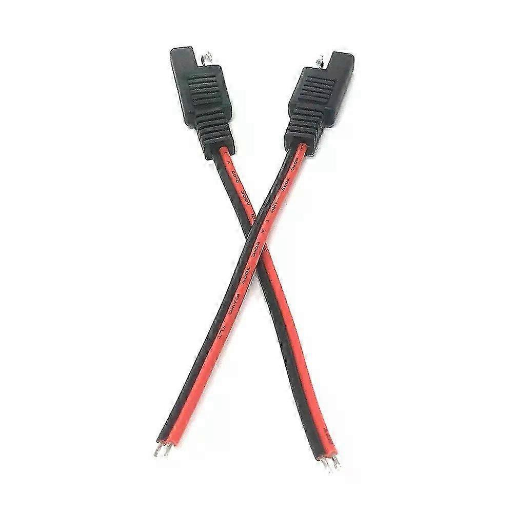 2 Stück 18awg Sae-verlängerungskabel Mit 2-poligem Sae-schnellanschlussstecker, 10a Solarbatteriepanel-sae-stecker-eingangskabel Und Ausgangskabel - Jxlgv