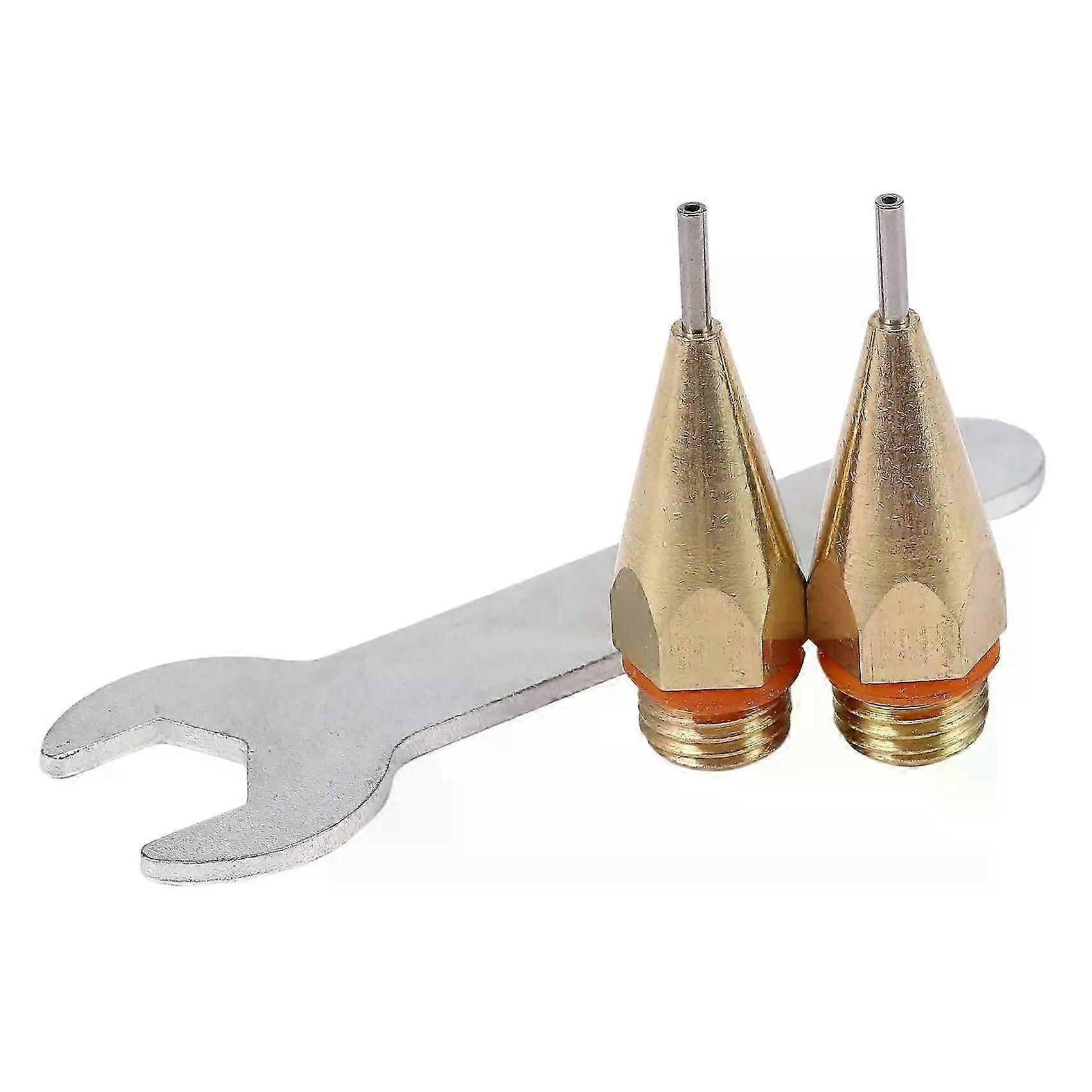 2 Stück Heißklebedüsen (1 Mm Durchmesser), 10 X 40 Mm Kupferdüse Mit Düsenschlüssel, Austauschbare Düsenteile – Jxlgv
