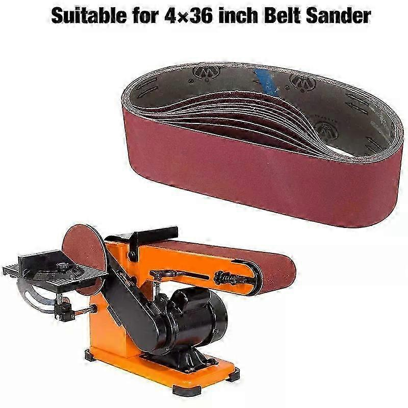 10 Stück 4 X 36 Zoll Aluminiumoxid-schleifbänder, Hochleistungs-schleifbänder, Mehrzweck-schleifbänder, Passend Für Bandschleifer – Jxlgv