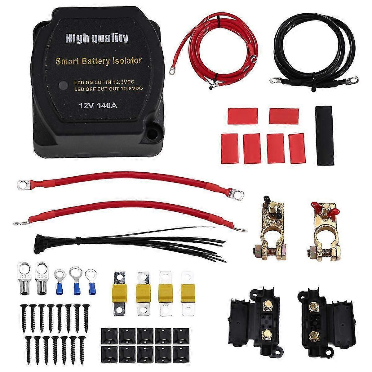 12v 140a Doppelbatterie-trennschalter Mit Vsr-empfindlichem Relais Und Anschlusskabel – Jxlgv