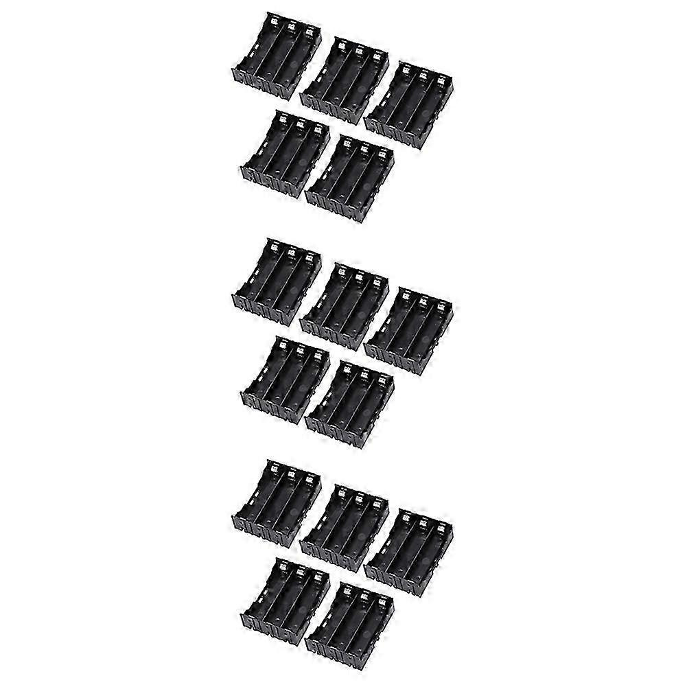 15 Stück Schwarze Kunststoff-batteriehalter Für 3 X 3,7 V 18650-akkus (6-polig) – Jxlgv