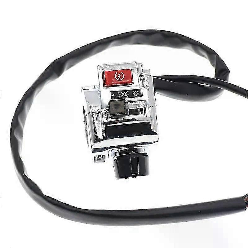 22-mm-motorradlenkerschalter, Warnblinker, Nebelscheinwerfer, Hupe, Blinker, Elektrostarter, Lenkersteuerungsknopf – Jxlgv