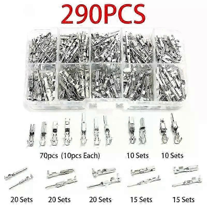 290 Stück Flachstecker-kabelschuhe – Sortiment Steckverbinder, Kfz-kabelverbinder-set, Passend Für Kfz-kabelverbinder Und -anschlüsse – Jxlgv