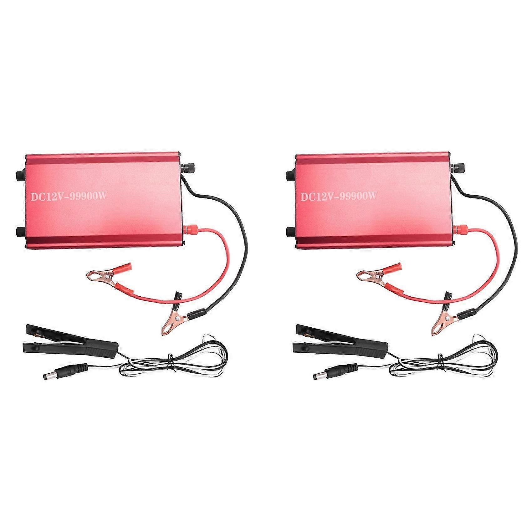 2x Dc12v-99900w Dual Variable Inverter Head High Power 12v Multifunction Convenient Smart Battery Booster-jxlgv