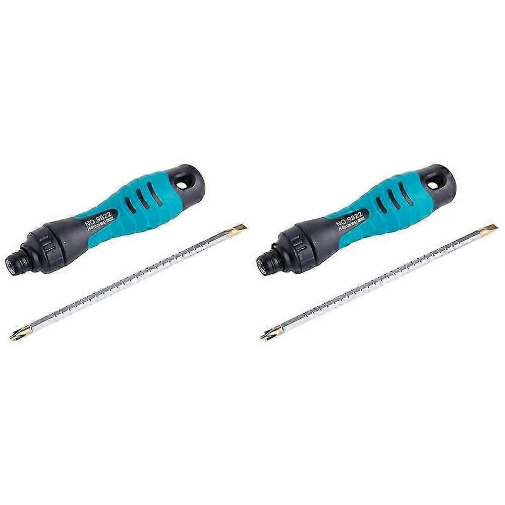 2x Penggong 2-in-1 Präzisions-ratschenschraubendreher-set Mit Zwei Schlitz-, Kreuzschlitz- Und Magnetischen Schraubendreherbits – Jxlgv