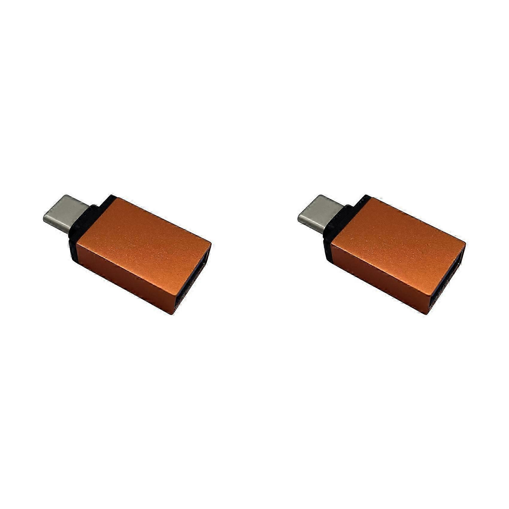 2x Usb-c-datenblocker, Usb-a-zu-usb-c-datenblocker Zum Schutz Vor Juice Jacking, Unterstützt Sicheres Schnellladen (orange-jxlgv)