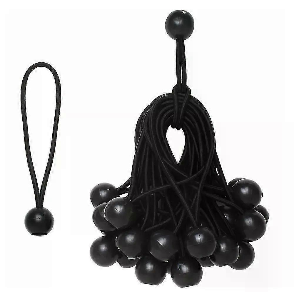 30 Stück Elastische Planenbänder Mit Kordelkugeln, 15 Cm Lange Kordelenden, Elastische Seilschnüre Zur Befestigung Von Bootsstangen, Campingzeltzubehör - Jxlgv