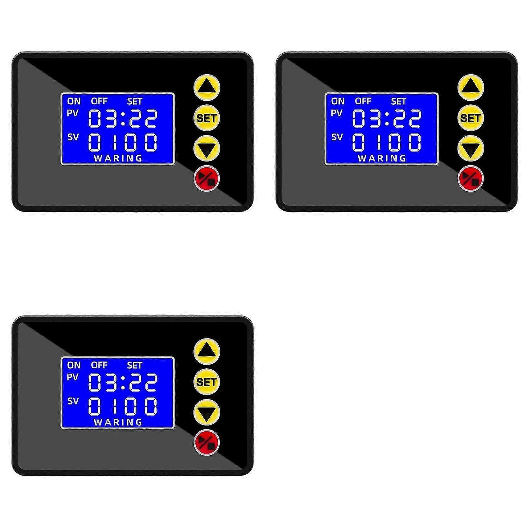 3 Programmierbare Digitale Zeitschaltuhr Mit Relaissteuerung, Verzögerungsrelais, Ein-/ausschaltzyklus, 12 V Dc - Jxlgv