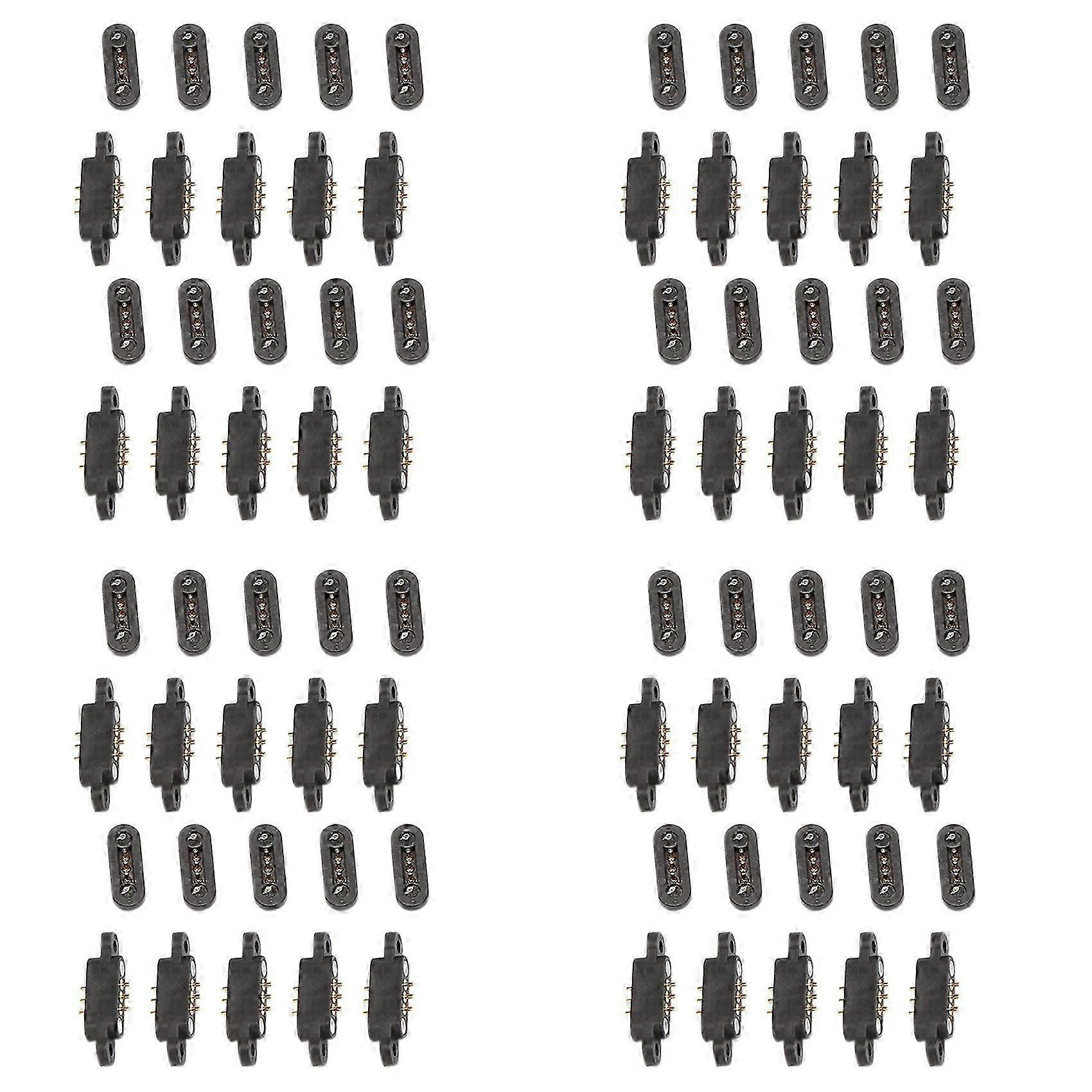 40 Paar Federbelastete Magnetische Pogo-pin-steckverbinder, 3 Positionen, Magnetabstand 2,3 Mm, Durchgangslöcher, Stecker/buchse, Sonde-jxlgv