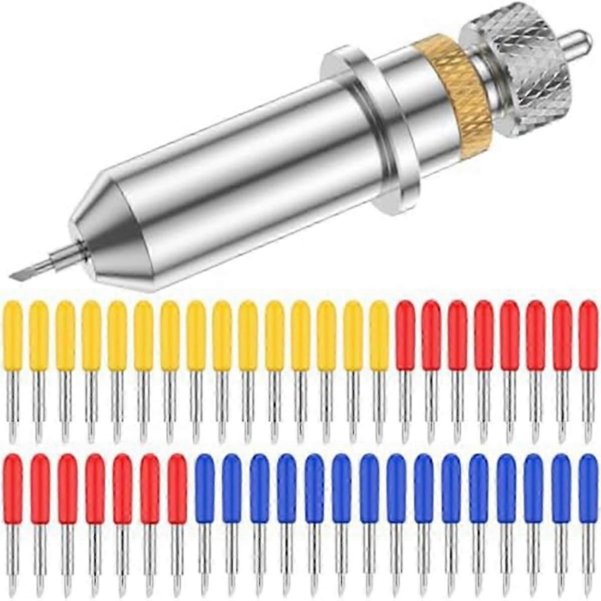46-teiliges Vinyl-schneideplotter-set (30, 45, 60 Mm) Mit Halterung, Basis, Härtegrad, Beschriftungsklinge – Jxlgv