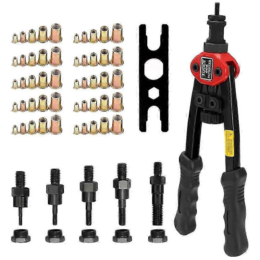 50 Stück Nietmuttern + Handgewindenietmutternpistole Bt606 M3 M4/m5 M6 M8 Doppelnietmuttern-nietwerkzeug-jxlgv