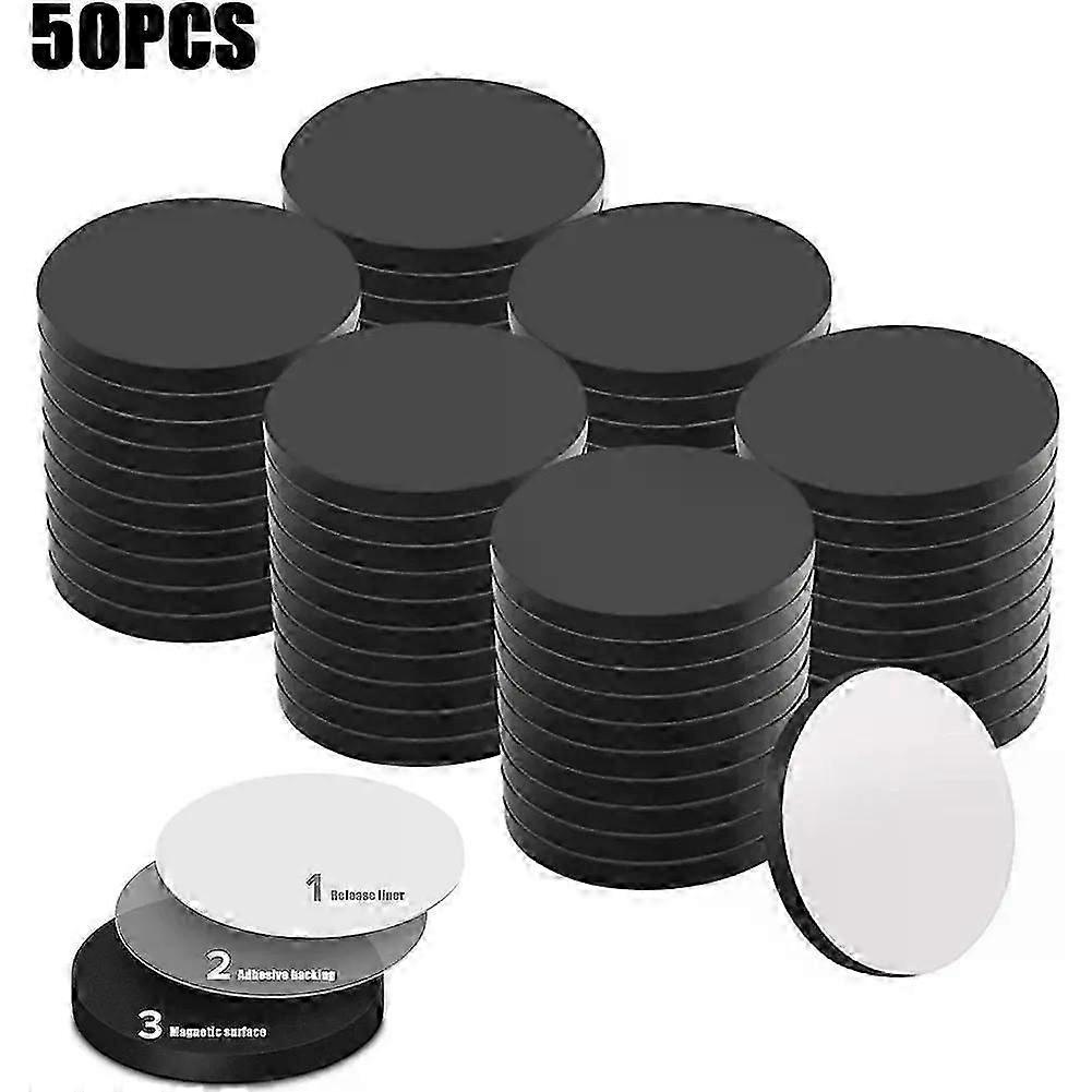 50/100 Stück Magnetische Punktaufkleber, Strapazierfähige, Selbstklebende Magnetscheiben, Weiche, Runde Magnetfolie Aus Gummi, Geeignet Für Kühlschrank, Diy-bastelarbeiten - Jxlgv
