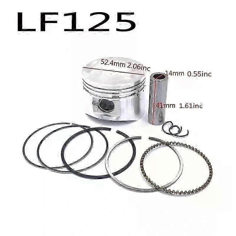 524-mm-kolben- Und 14-mm-bolzen-kits Passend Für Horizontale Lifan 125-cm³-dirtbikes Und Lf 150-cm³-pitbikes, 565er-kolbenringe 1p56fm 1p52fmi-jxlgv