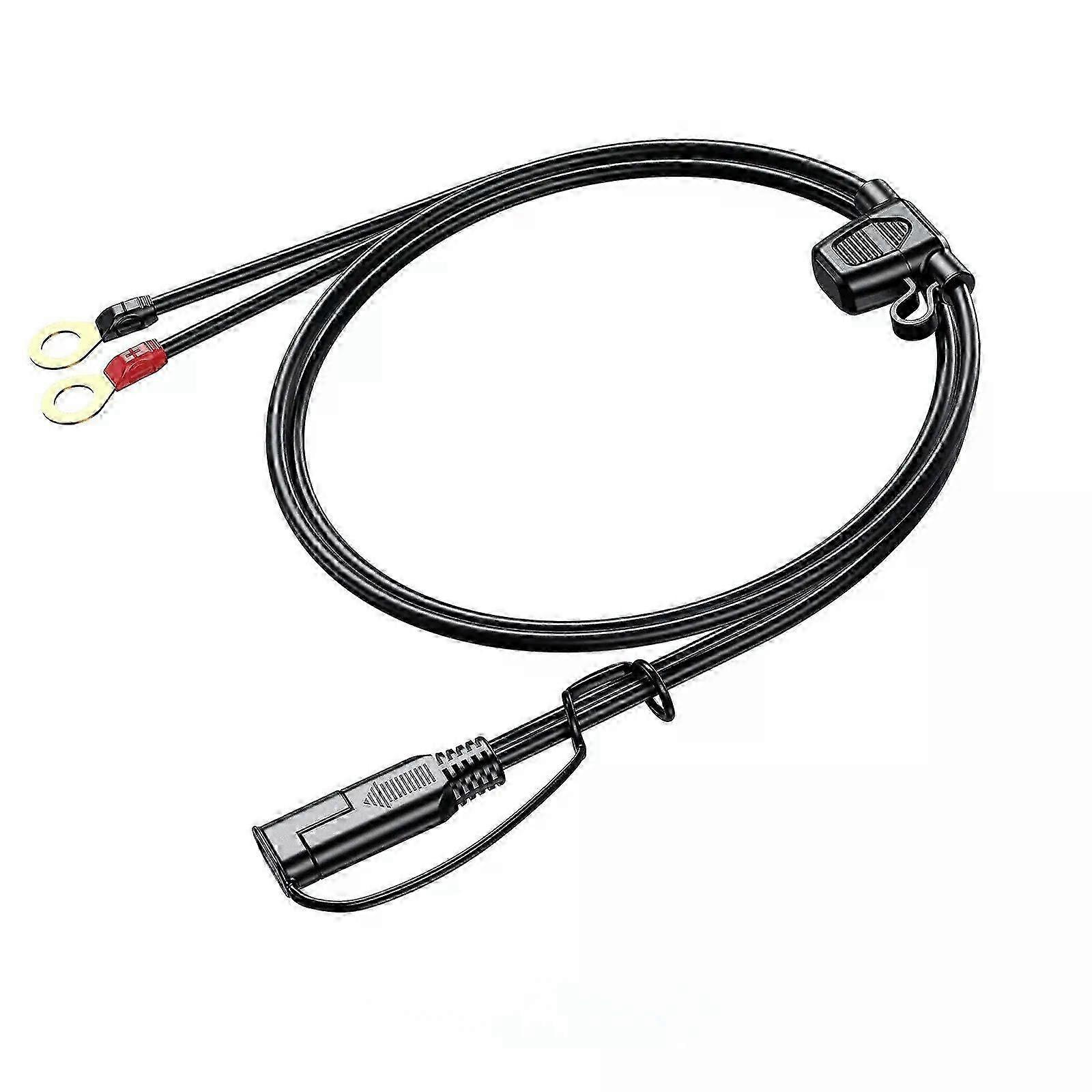 60 Cm Sae-verlängerungskabel-adapter (sae Auf O-ringkabelschuh) Mit Schnellkupplung Und 10-a-sicherung, Passend Für Traktoren, Motorräder, Lkw, Pkw Und Wohnmobile (jxlgv)