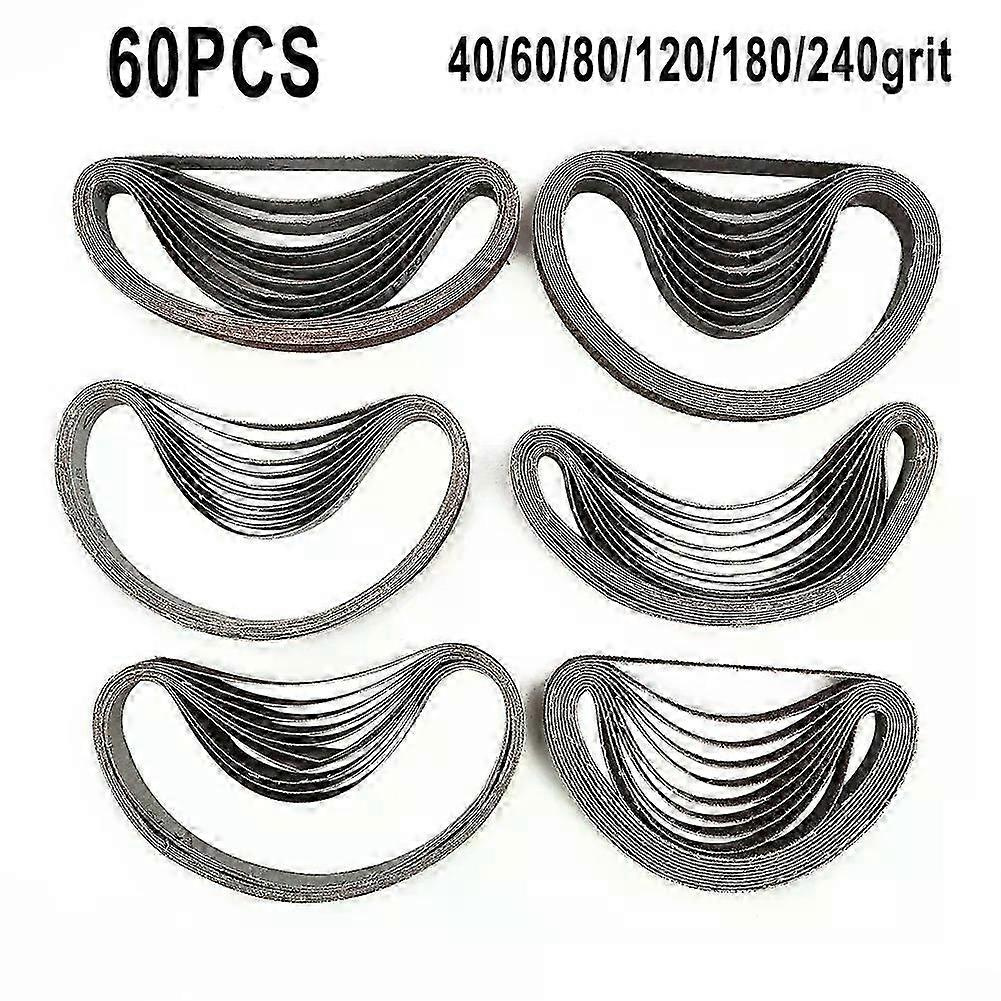 60 Schleifbänder 13 X 457 Mm, Körnung 40/60/80/120/180/240, Passend Für Black & Decker, Hochwertiges Material, Geeignet Zum Polieren – Jxlgv