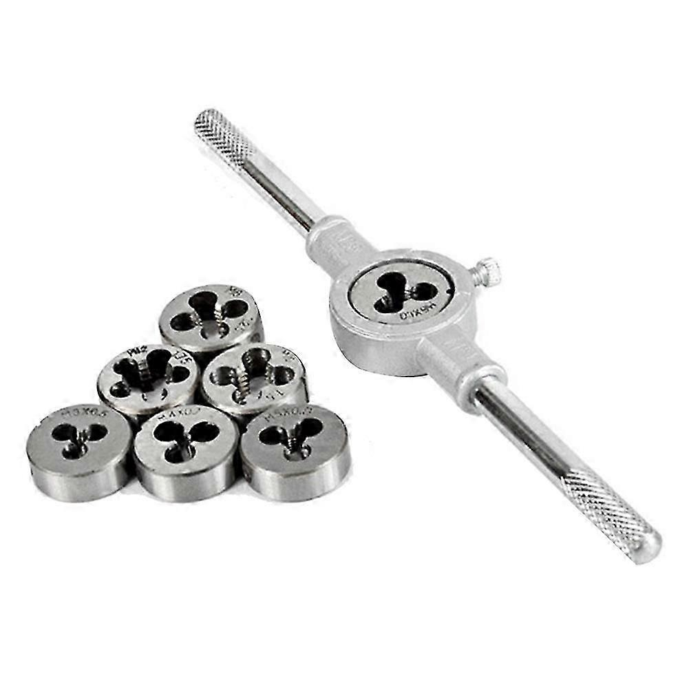 8-teiliger Metrischer Schneideisensatz M3/m4/m5/m6/m8/m10/m12, Kombinationswerkzeug Für Gewindereparatur Und Gewindeschneiden – Jxlgv