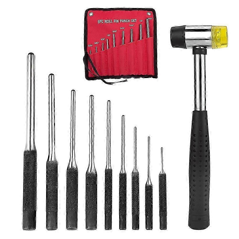 9-teiliges Set Aus Rundkopfstiften Aus Stahl, Inklusive Einstelldorn, Austreiber, Stiftaustreiber, Werkzeugzubehör, Meißel Zum Entfernen Und Reparieren Von Stiften – Jxlgv