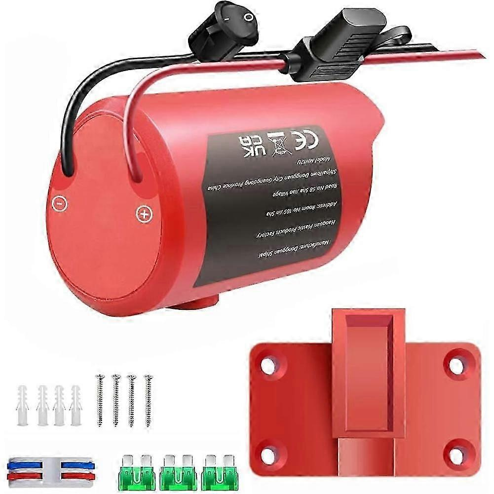 Akku-adapter-set Für Milwaukee M12 12v Power Wheels, Adapter Mit Sicherung Und Schalter, 14 Awg-kabel, Stromwandler-jxlgv