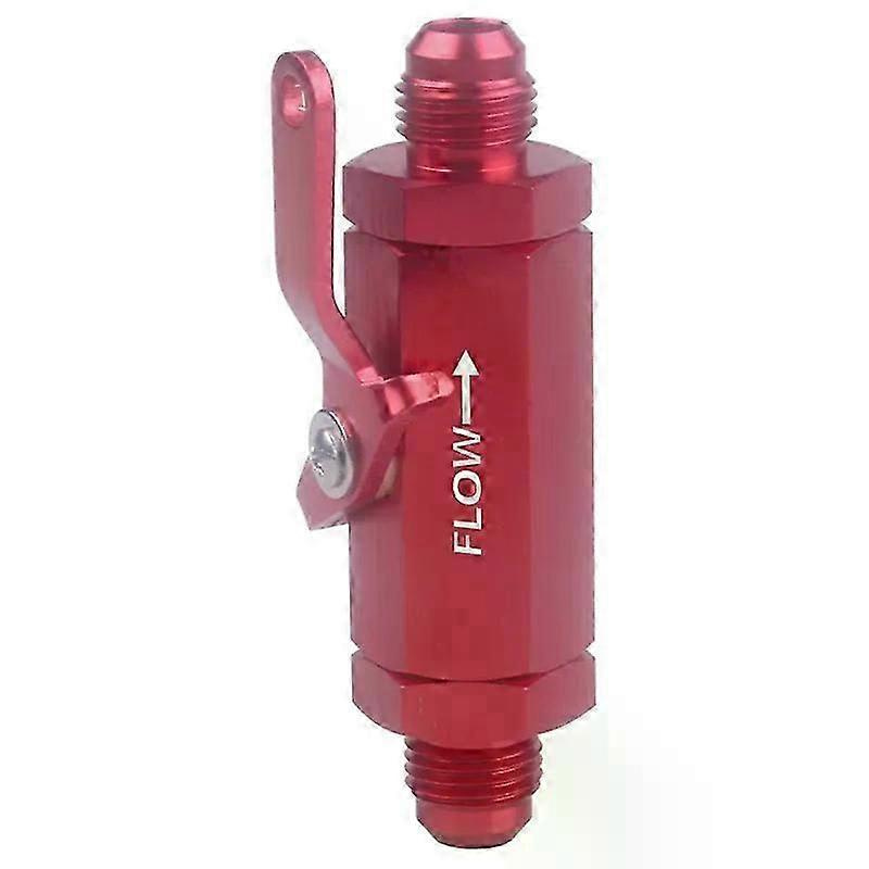 An6 6an Aluminium-inline-kraftstofffilter-absperrventil Mit Seilzughebel, Autozubehör (rot) - Jxlgv