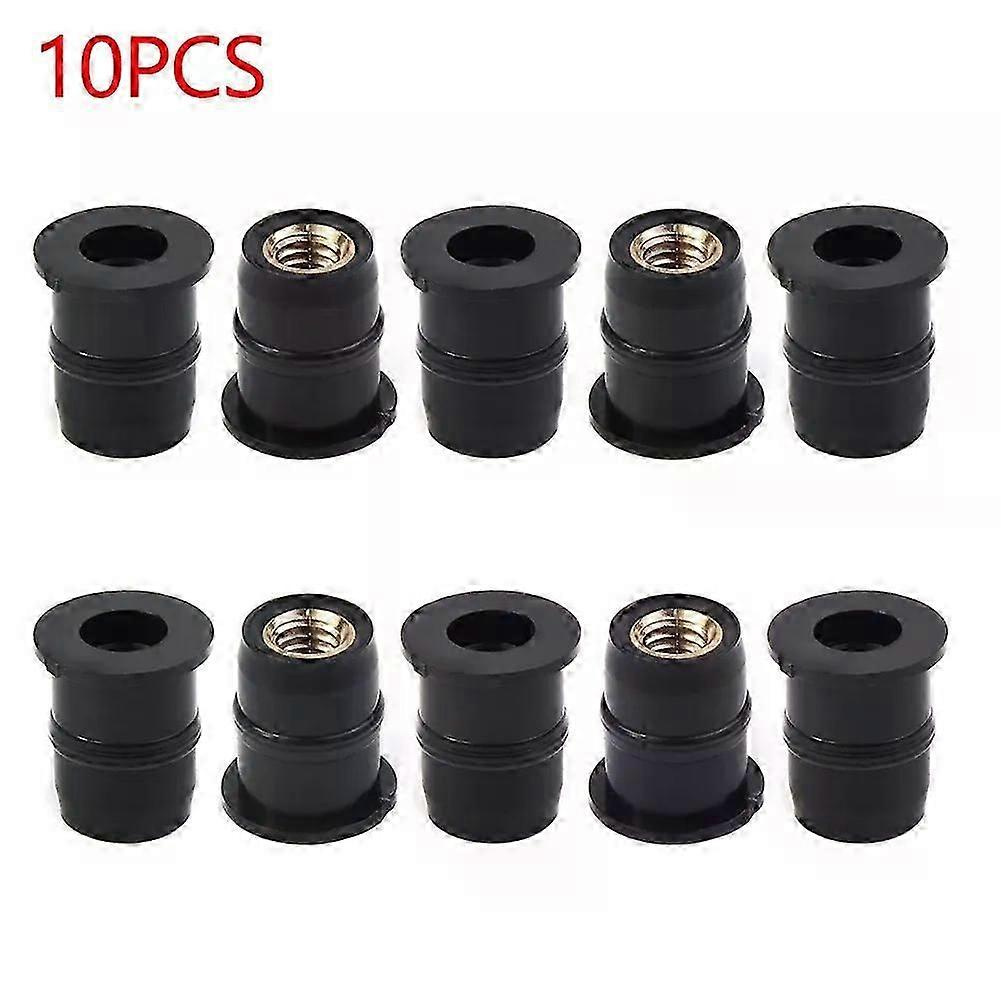 10 X Motorrad-windschutzscheiben-gummimuttern M5, Vibrationsdämpfer-befestigungsmuttern, Ersatzteil, Praktisches Motorradzubehör - Jxlgv