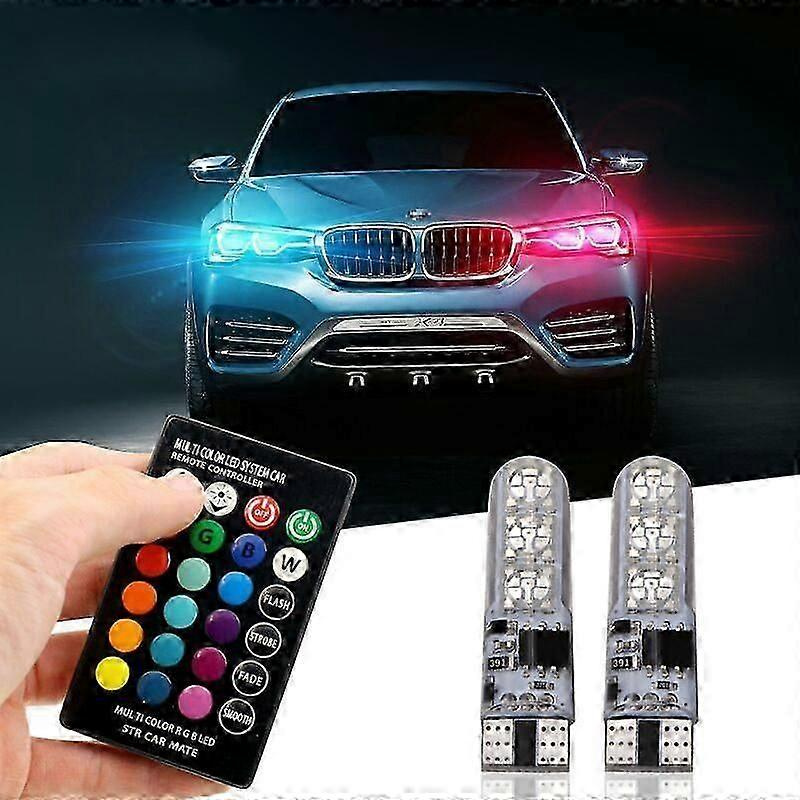 12v Rgb Led-autoleuchte T10 W5w Rgb-signalleuchte Leseleuchte Innenraumbeleuchtung Fernbedienung-jxlgv