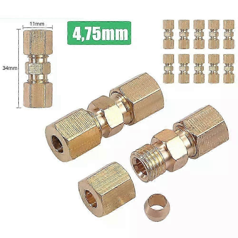 10 Stück Bremsleitungsverbinder Ohne Bördelung, 475 Mm, 3/16 Zoll, Passend Für Bremsleitungen, Kfz-bremsenteile, Zubehör - Jxlgv