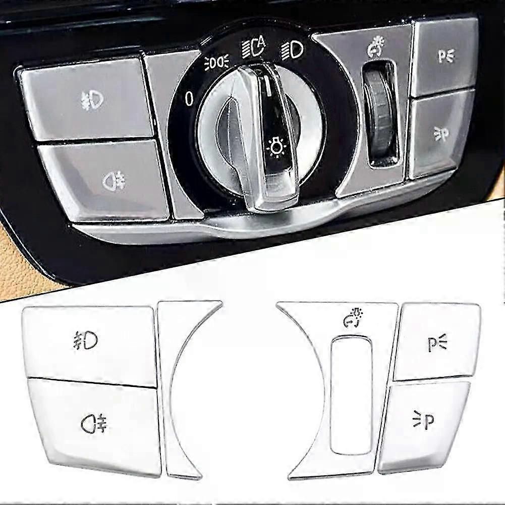 6-teiliges Set Zierblenden Für Scheinwerferschalter, Passend Für Bmw 5er G30 G31 – Innenraumaufkleber, Autostyling-set – Jxlgv