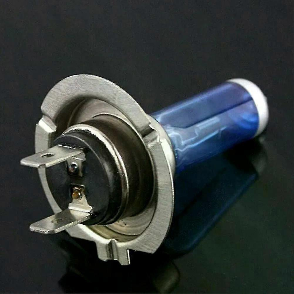 2 Stück H7 55w 12v 6000k 1500lm Xenon-halogen-scheinwerferlampen, Hochhelle Weiße Autolampen, Silber + Blau, Gehäuse Mit Blinkern - Jxlgv