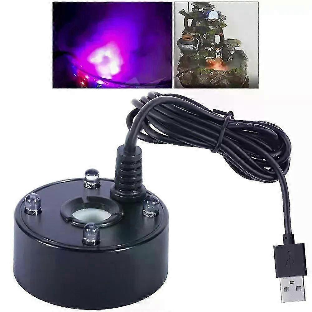 Usb-nebelmaschine Mit Sprühkopf Für Wasserfontänen, Aquarien Und Teiche, Inklusive Bunter Led-beleuchtung, Ideal Für Weihnachtsfeiern Und Andere Dekorationen – Jxlgv