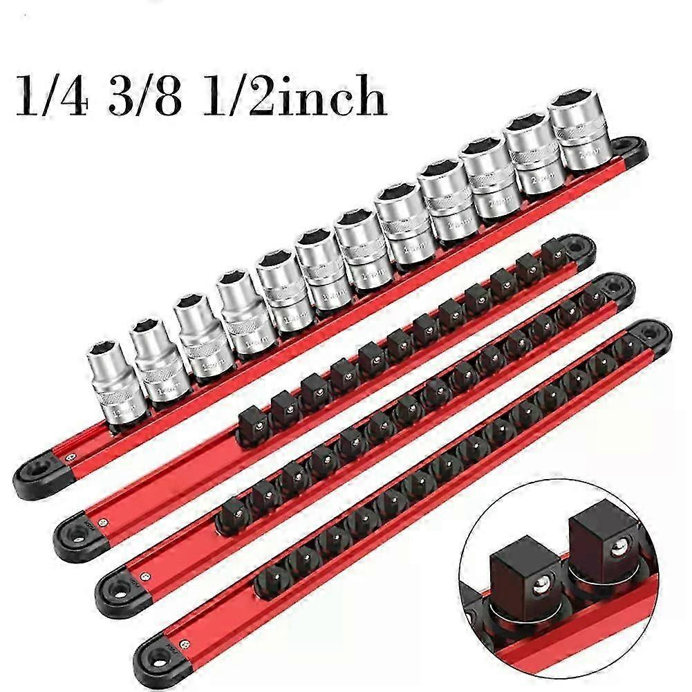1 Stück 360° Drehbarer Magnetischer Steckschlüsselhalter Für 1/4-, 3/8- Und 1/2-zoll-steckschlüssel, Clip-schienenhalter, Handwerkzeugteile, Zubehör - Jxlgv