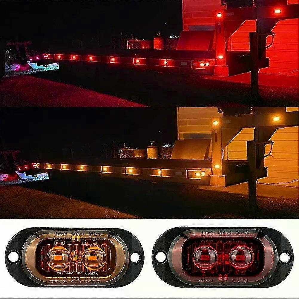 12-24v Led-seitenmarkierungsleuchten Für Lkw, Wasserdicht, Für Pkw, Anhänger, Lkw, Transporter, Bus, Sicherheitswarnsignal, Rot, Gelb, Weiß - Jxlgv