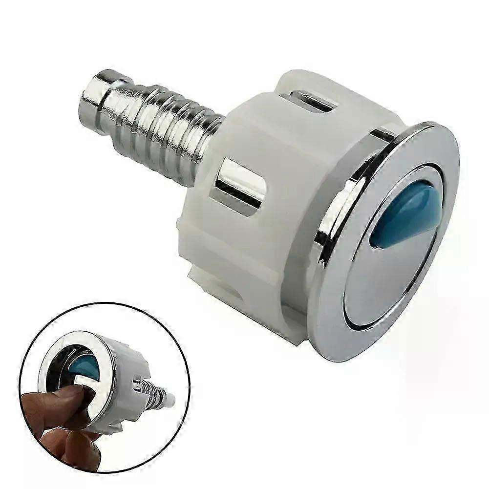 Hochwertiges Badezimmerzubehör: Wc-knopf 38–49 Mm, Abs-doppelspülknopf, Silberfarben, Druckknopf Für Toilettenspülung – Jxlgv