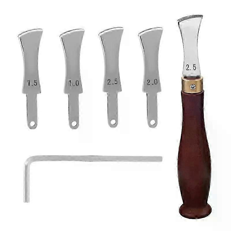 Lederkantenprägewerkzeug, Ledercrimpwerkzeug 10-25 Mm, Flachschlitz-kantenprägegerät Für Leder, Geeignet Für Lederhandwerk - Jxlgv