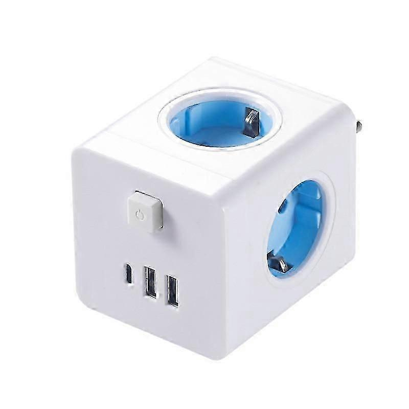 Mehrfachsteckdosenleiste (6-in-1-t-steckdosen) Mit 2 Usb-anschlüssen, Pd-anschluss, 3 Ac-steckdosen Und Netzschalter. 2500-w-netzteil, Geeignet Für Zuhause Und Büro (tr-jxlgv).