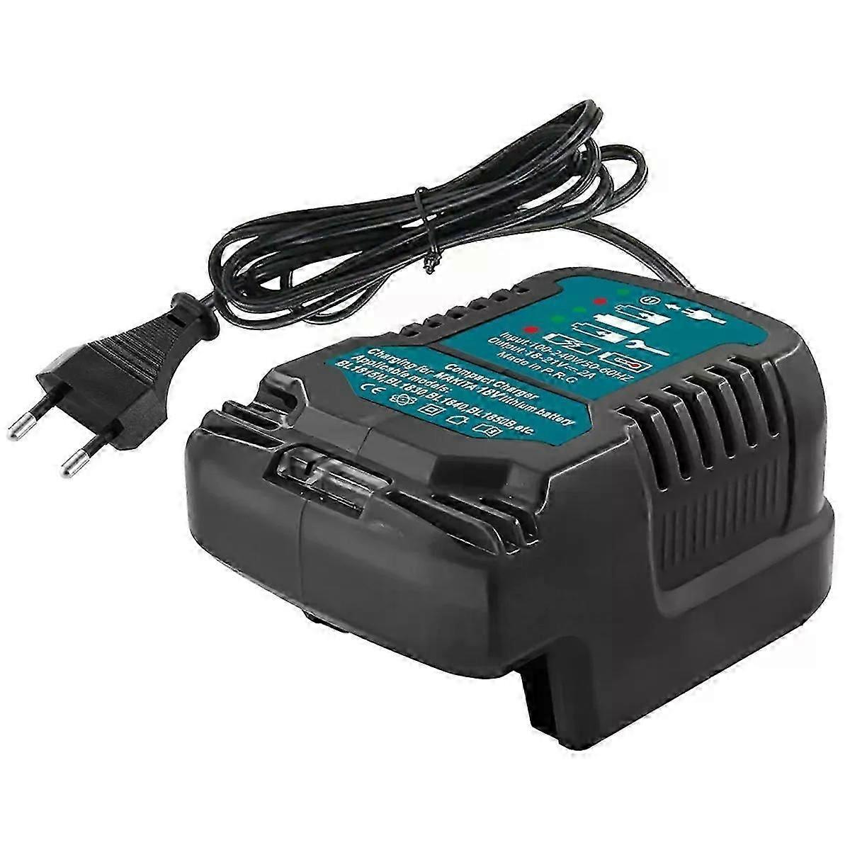 Ersatzladegerät Dc18rc Für Makita 18v Mini-akkus, Passend Für Makita Lithium-akkus Bl1860, Bl1450 Und Bl1830 (eu-stecker Jxlgv)