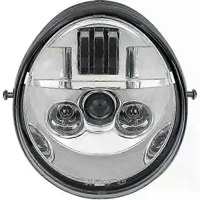 Passend Für V-rod Vrscf Vrsc Vrscr Ab 2002, Led-frontscheinwerfer (abblend-/fernlicht), Motorradlampe, Silber-jxlgv