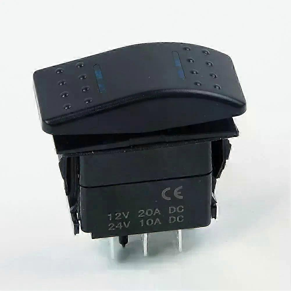 1 Stück 12v/24v Marine-schalter Für Auto, Boot, Lkw, 7-poliger Dpdt-wippschalter Ein-aus-ein Mit 2 Leds Und Doppelter Led-lichtleiste – Jxlgv