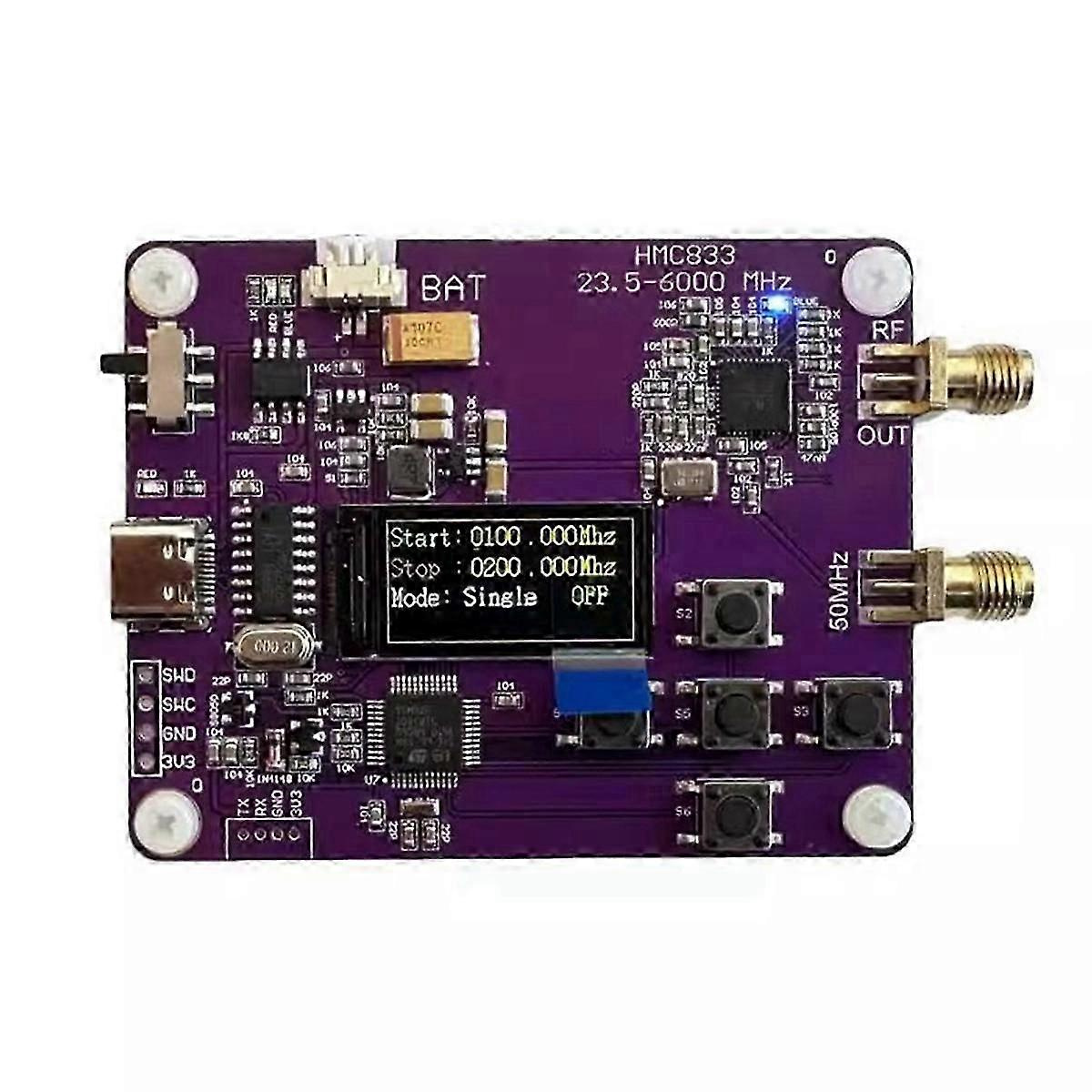 Hmc833 Oled 6-ghz-signalquelle 23,5–6000 Mhz Display Hf-signalquelle Sender, Leistungsregelung-jxlgv