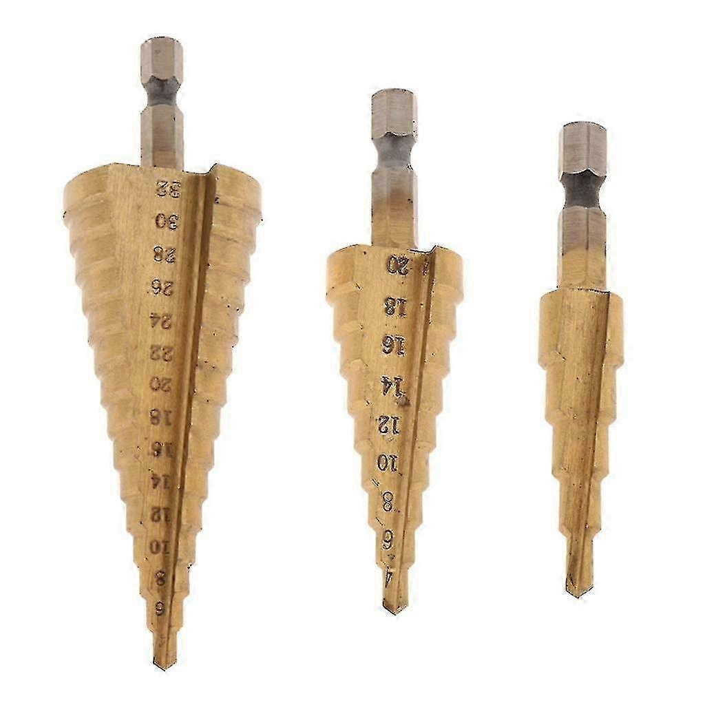 2x Hss-stufenbohrer-set, 4–12 Mm Titan-kegel-hss-bohrer, Geeignet Für Metallbeschichtete Werkstücke – Jxlgv