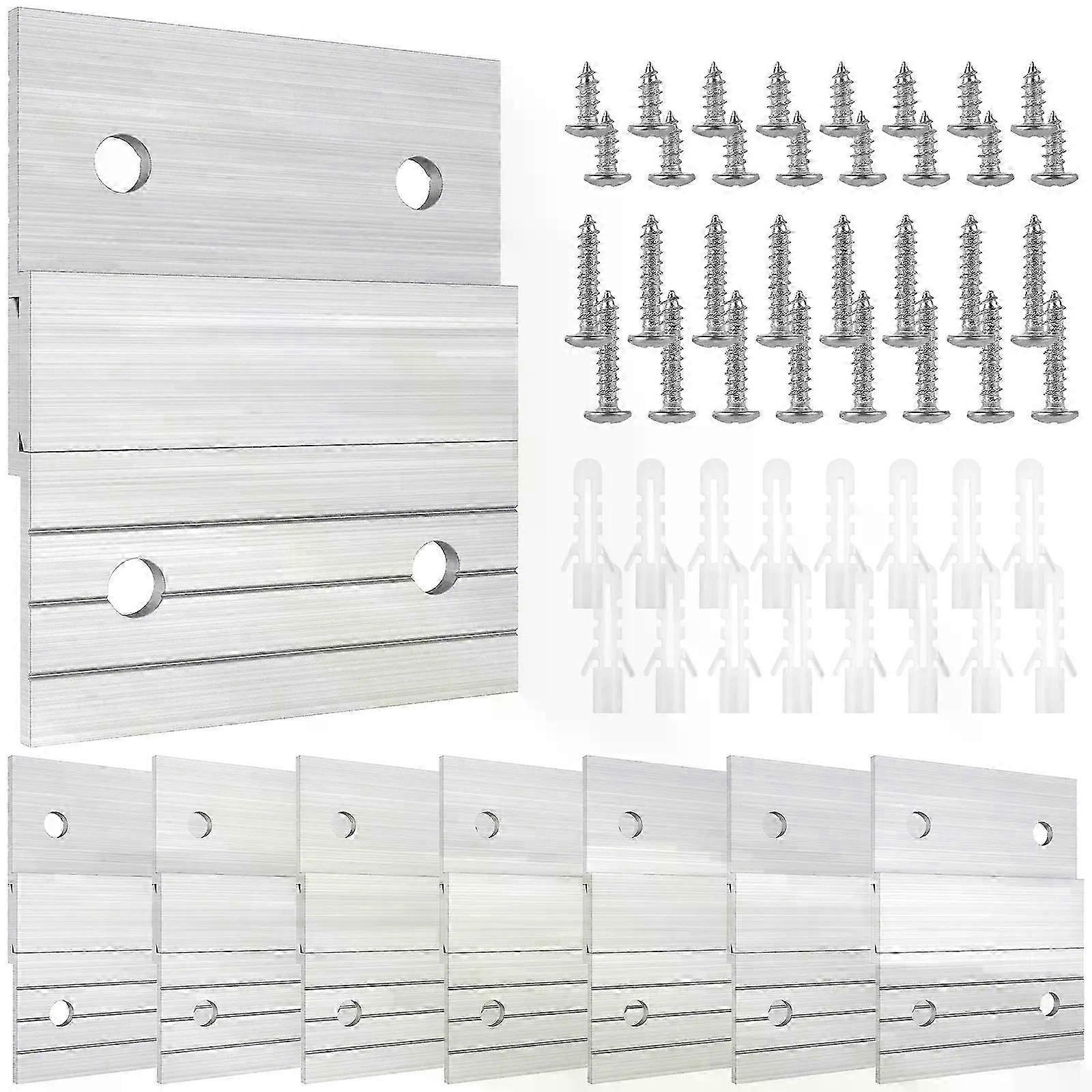 8 Paar Französische Bilderaufhänger Mit Robusten Z-klemmen Aus Aluminium, Ineinandergreifende Wandhalterung, Geeignet Zum Aufhängen Von Bildern An Spiegeln – Jxlgv