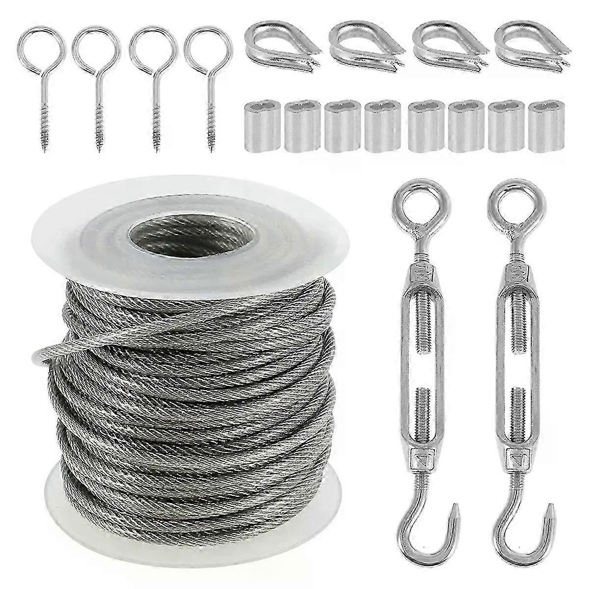 Edelstahl-drahtseil, Geeignet Für Kabelgeländer, Balkongeländer, Treppengeländer, Gartengeländer, Weidezaun, Terrassengeländersysteme, 15/30 M - Jxlgv
