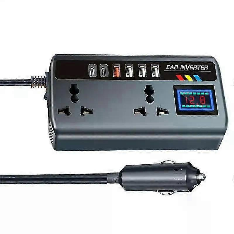 Kfz-wechselrichter 12v/24v Auf 220v, Passend Für Steckdosen, Schnellladeanschluss, Tragbarer Kfz-wechselrichter Mit 3 Usb-anschlüssen (jxlgv)