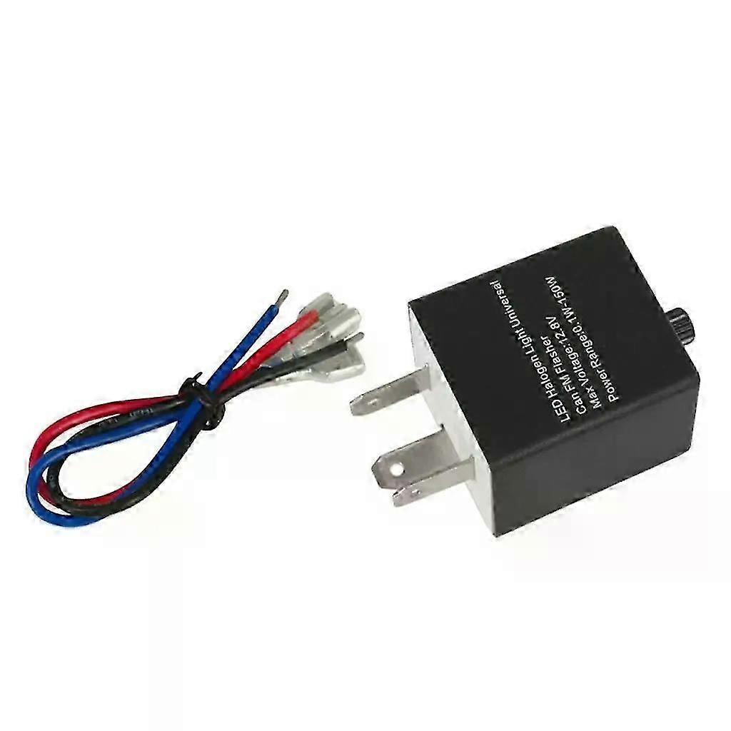 12v & 24v 3-poliges Einstellbares Elektronisches Blinkrelais Mit Kabel, Passend Für Motorrad-led-blinkerlampen - Jxlgv