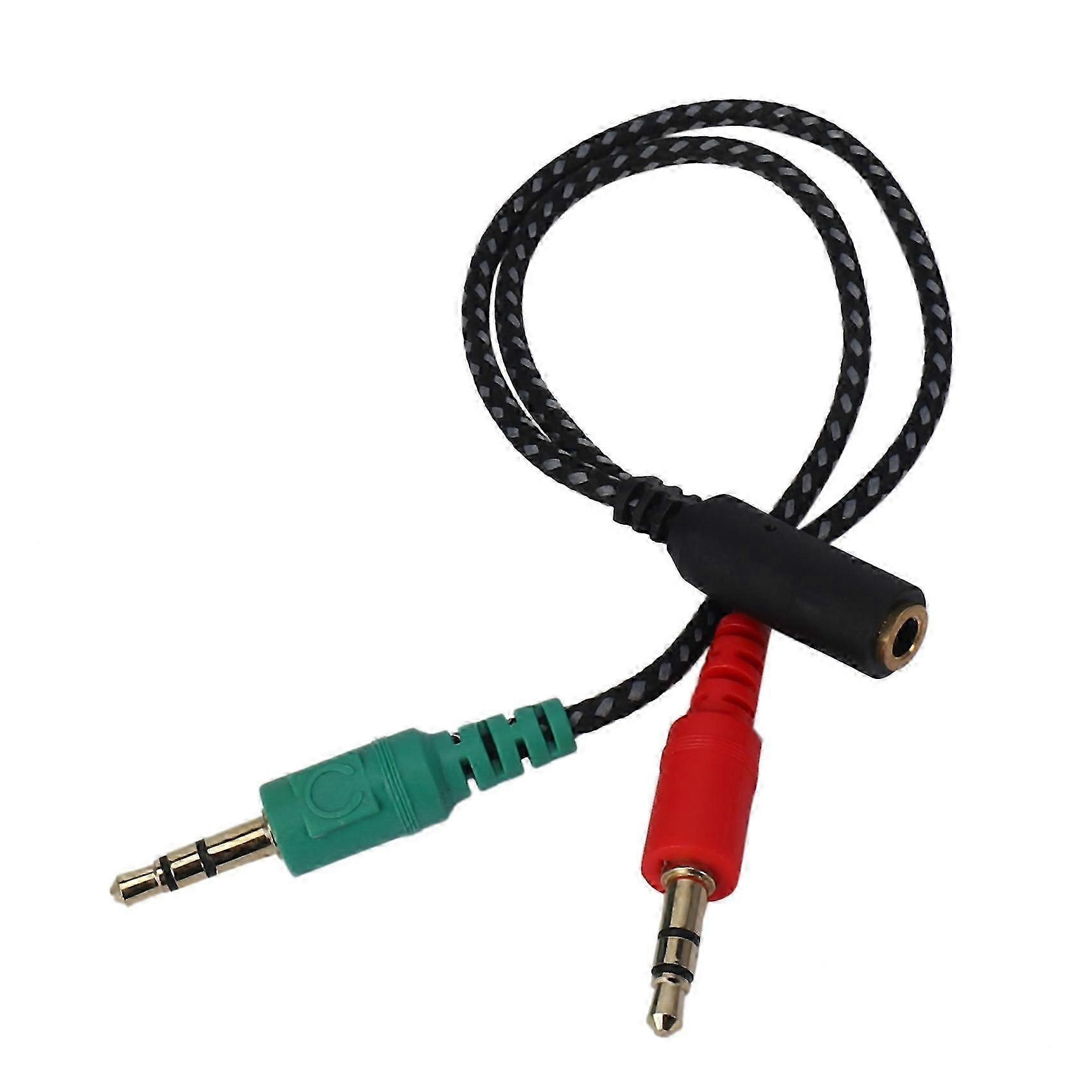 Kopfhöreradapter Für Pc-audio Und Mikrofon, 3,5-mm-buchse Auf Zwei 3,5-mm-stecker (jxlgv)