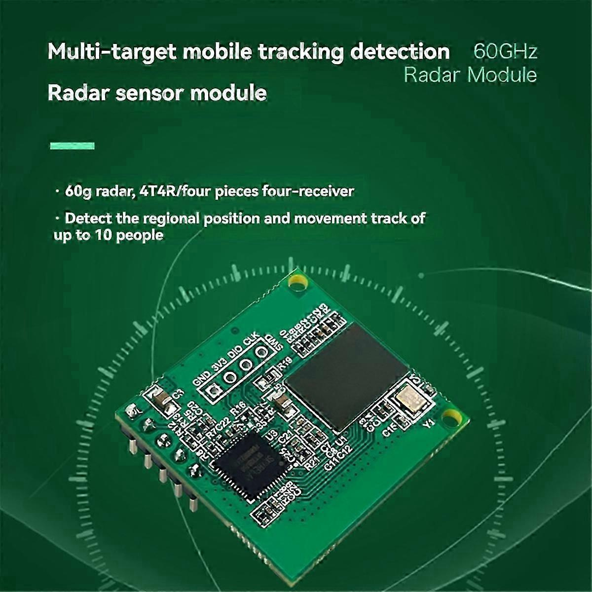 Ld6001a 60-ghz-millimeterwellen-radarsensormodul + Ch340-seriell-port-karte 4t 4r Personenpräsenzsensormodul - Jxlgv