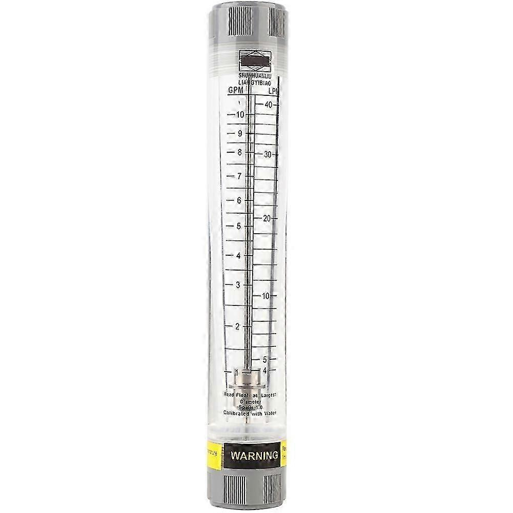 Lzm-20g 1-10gpm Acrylrohr-durchflussmesser Für Flüssigkeiten, Kompatibel Mit G3/4-zoll-rohrdurchflussmesser (innengewinde) – Jxlgv