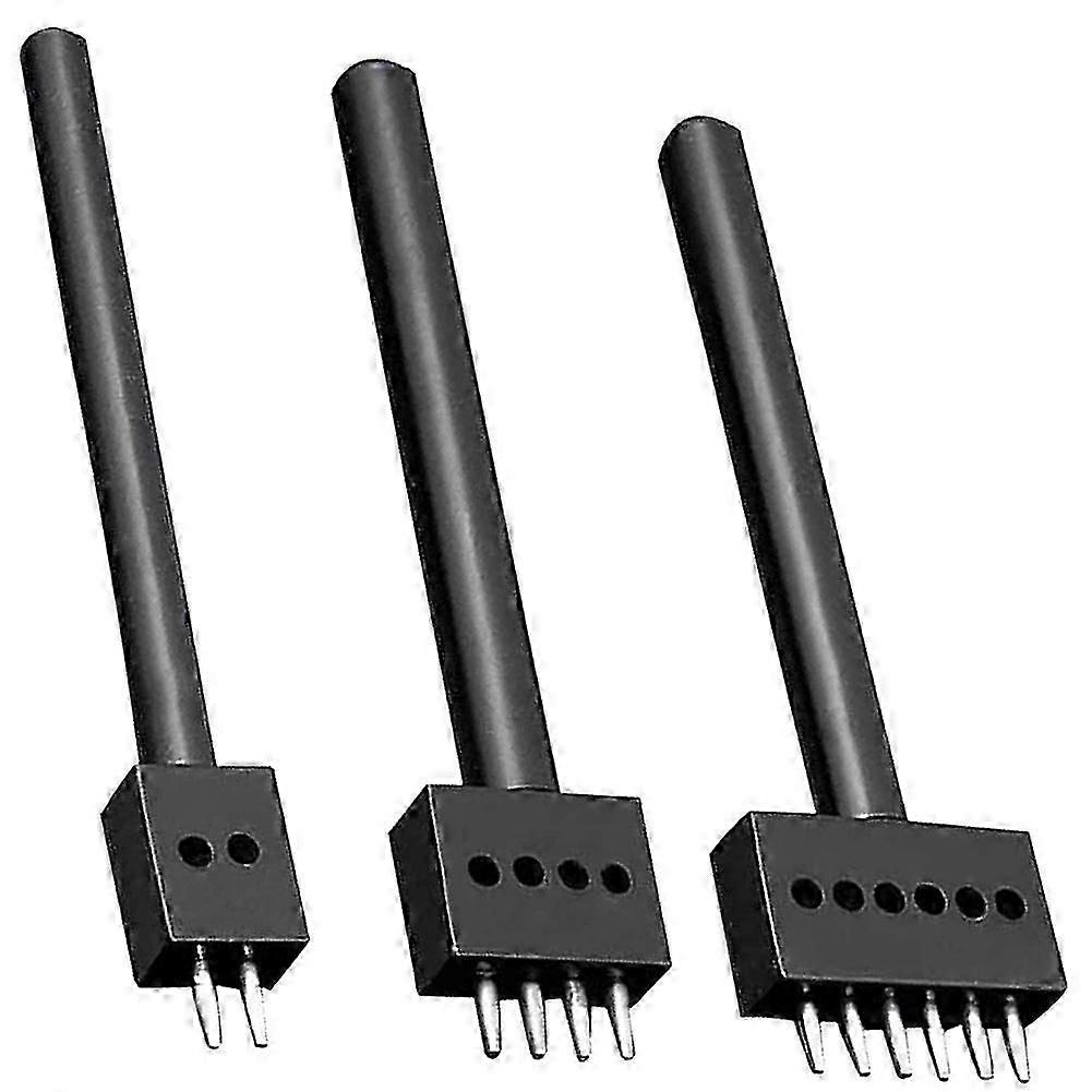 3-teiliges Set Mit 5-mm-lederlochstanzen, 2/4/6-zinken-kreisstich-schnitt-nahtmeißel – Jxlgv