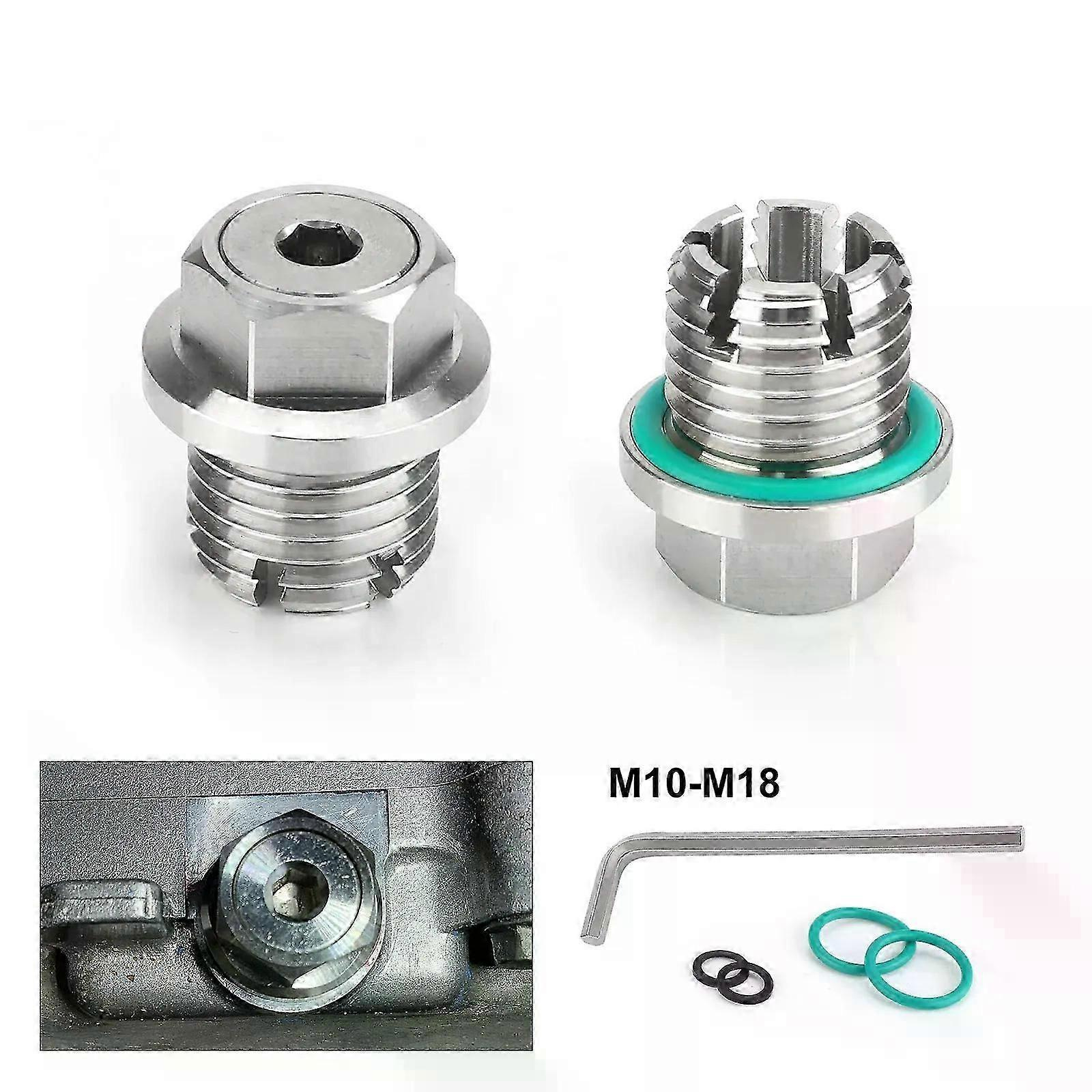 M104/m121/m141/m161/m181 Übergröße Piggyback Ölablassschraube Edelstahl Selbstschneidender Ölwanne Gewinde Reparaturset O-ring-jxlgv